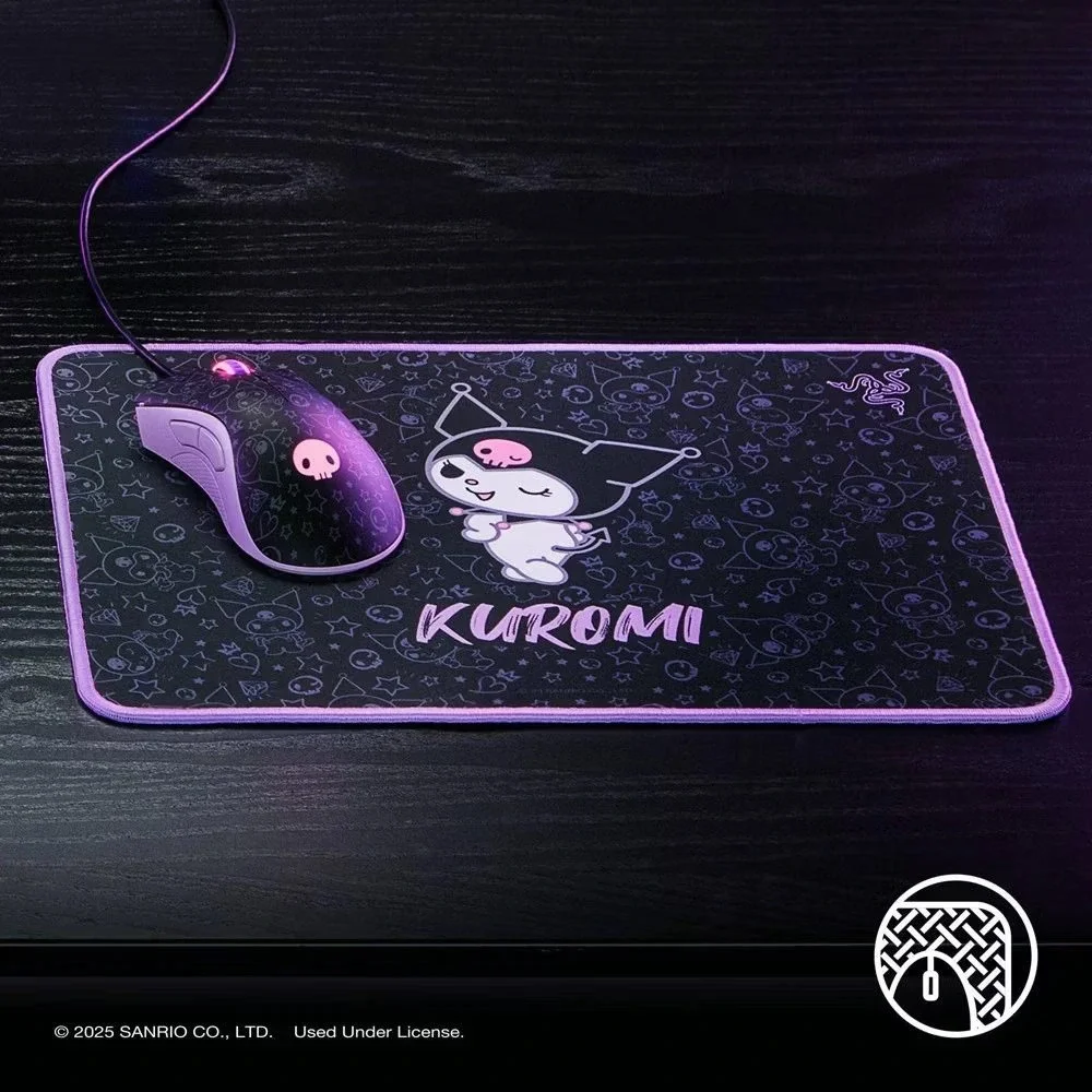 New! Razer DeathAdder Essential Goliathus Gaming Mouse Mat Bundle Kuromi Edition